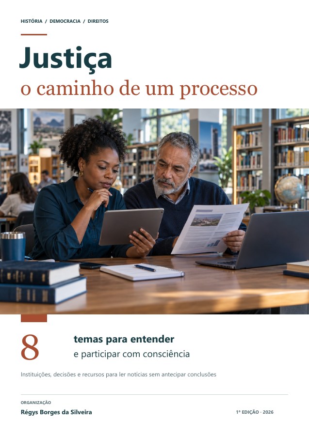 Capa da cartilha Justiça: como entender o caminho de um processo