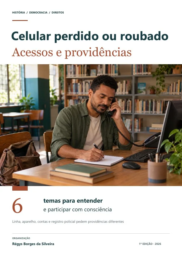 Capa de Celular perdido ou roubado: proteger acessos e acompanhar providências