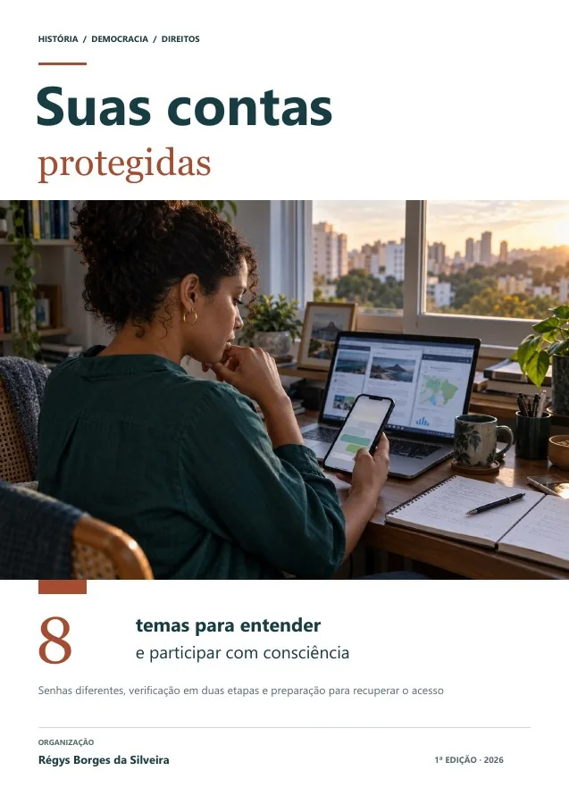 Capa de Suas contas protegidas: senhas, acesso e recuperação