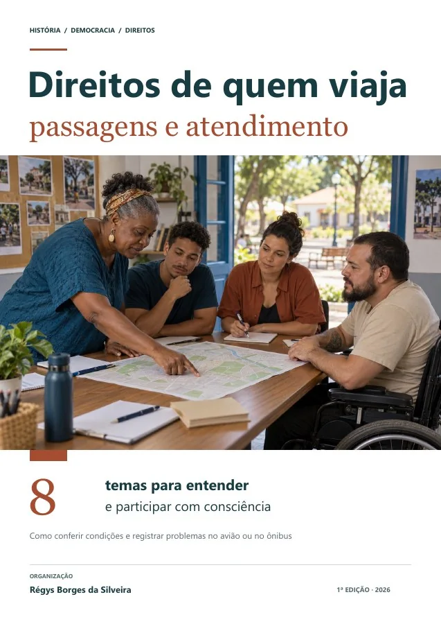 Capa de Direitos de quem viaja: passagem, atendimento e reclamação