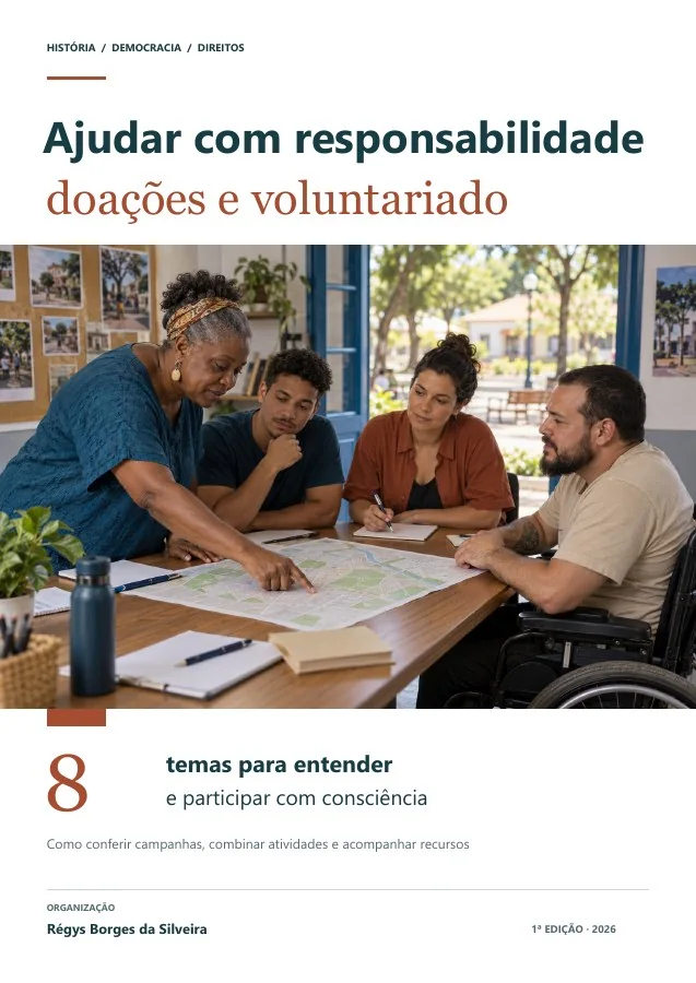 Capa de Doações e voluntariado: ajudar com responsabilidade e transparência