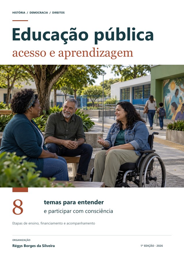 Capa da cartilha Educação pública: acesso, aprendizagem e responsabilidades