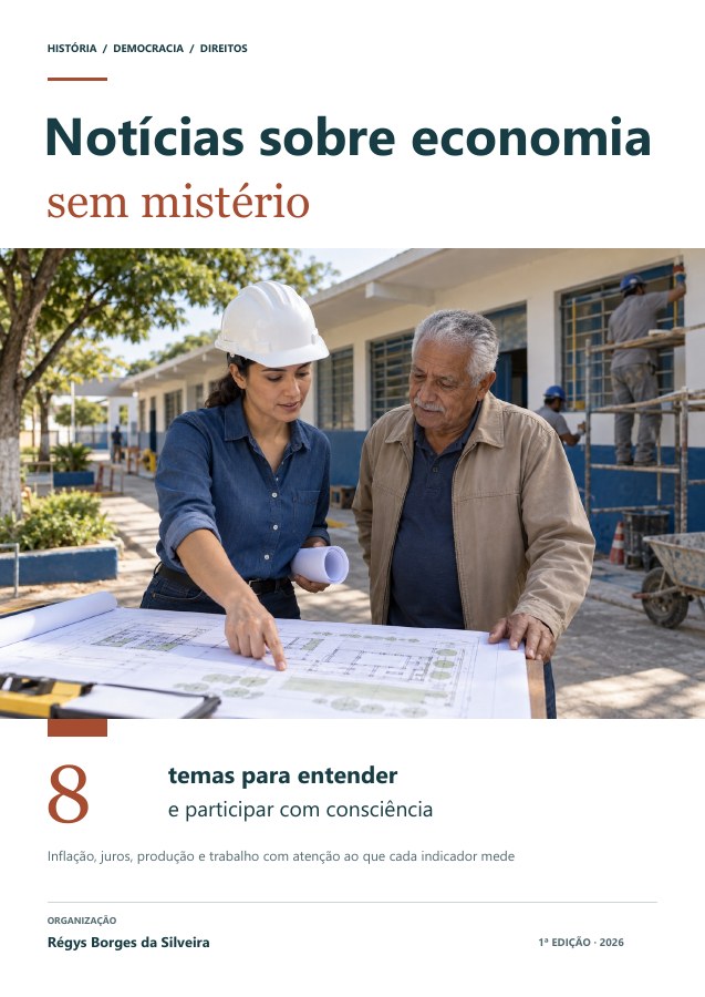 Capa da cartilha Notícias sobre economia sem mistério