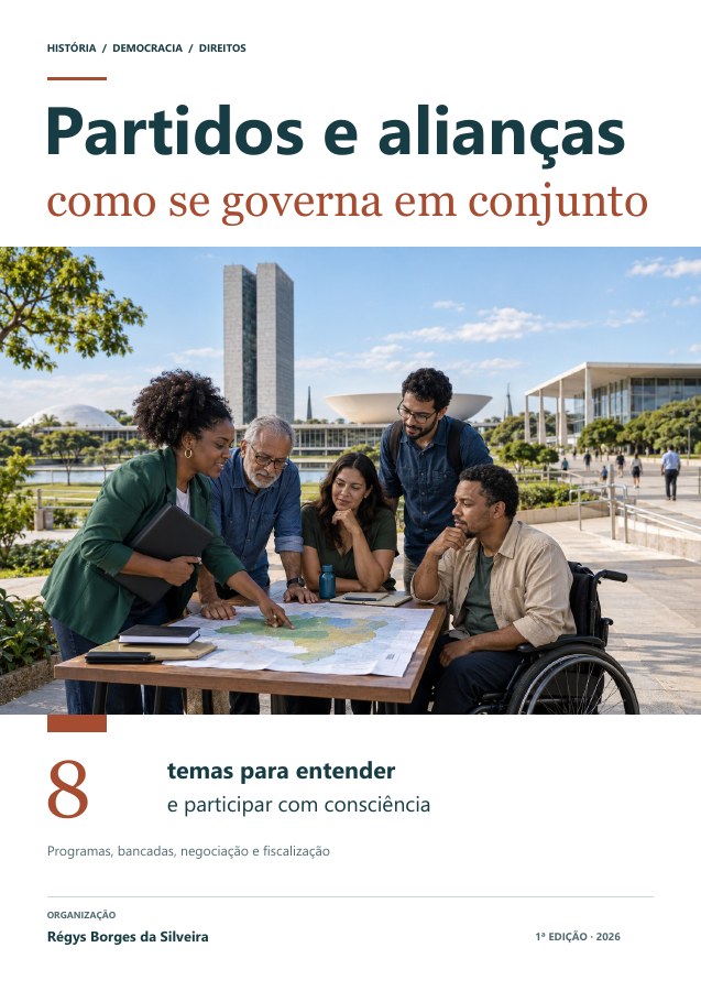Capa da cartilha Partidos, alianças e governabilidade