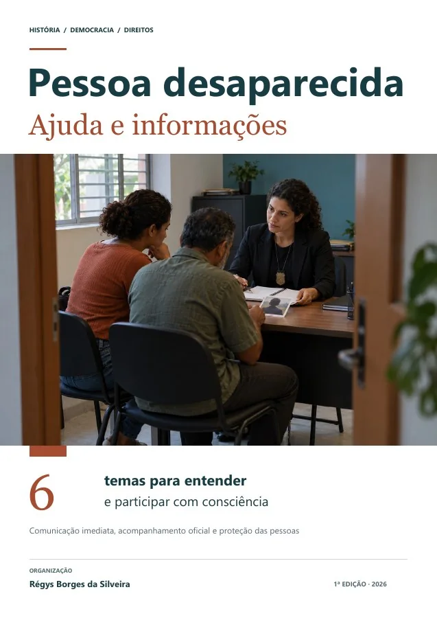 Capa de Quando alguém desaparece: pedir ajuda e preservar informações