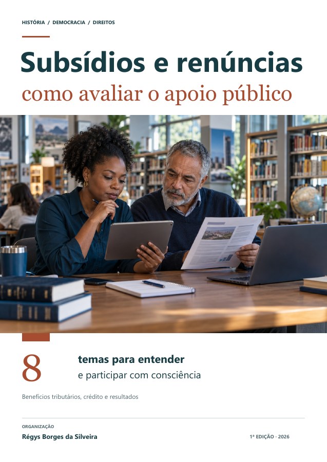Capa da cartilha Renúncias fiscais e subsídios: como avaliar o apoio público
