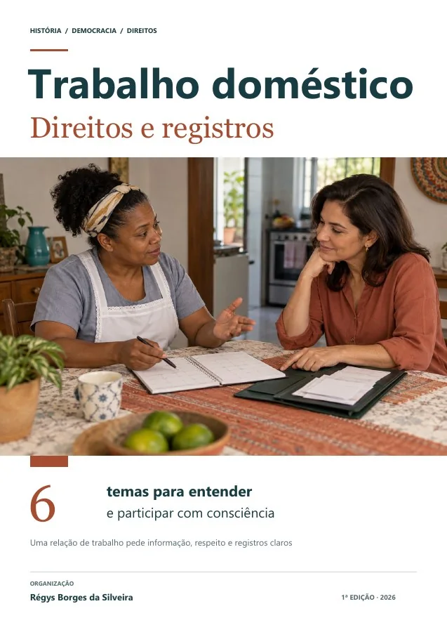 Capa de Trabalho doméstico: combinar, registrar e acompanhar direitos