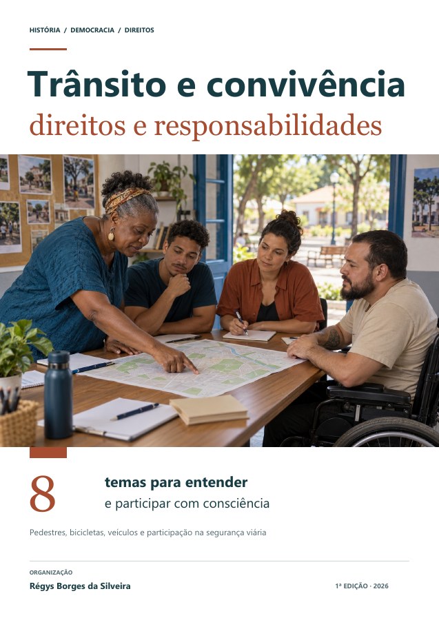 Capa da cartilha Trânsito e convivência nas vias públicas