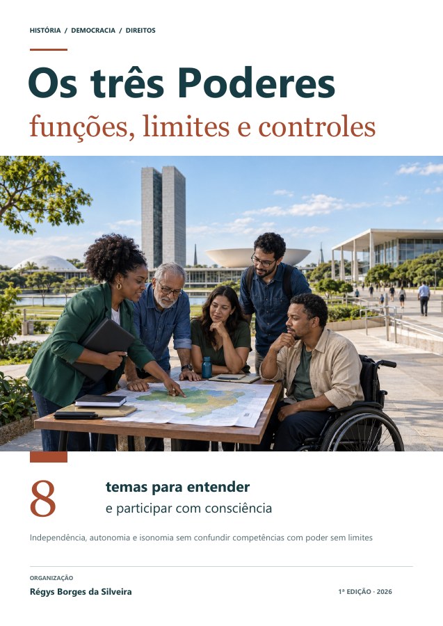 Capa de Os três Poderes: funções, limites e controles