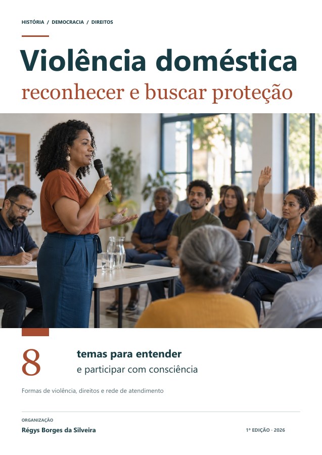 Capa da cartilha Violência doméstica: reconhecer, apoiar e buscar proteção